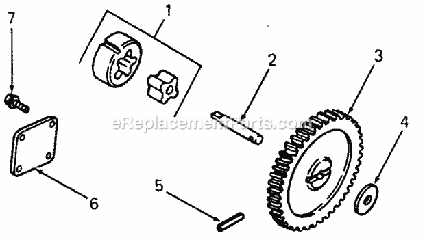Oil Pump Diagram and Parts List for 1882 800000-821059, 140-721-100, 141-721-100 Cub Cadet Lawn Tractor